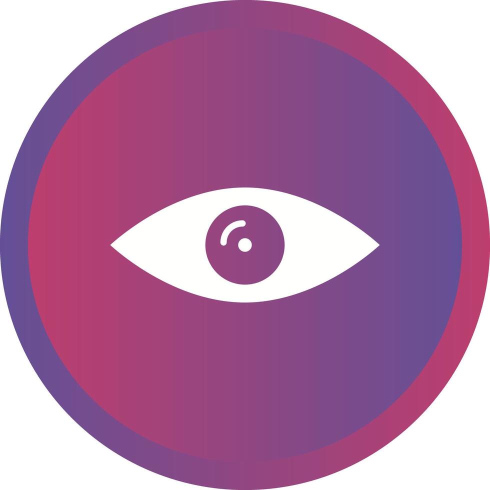 Beautiful Eye Glyph Vector Icon
