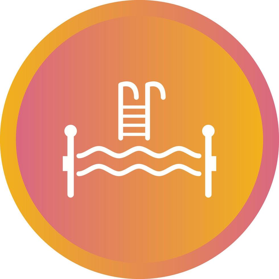 Beautiful Swimming Pool Glyph Vector Icon