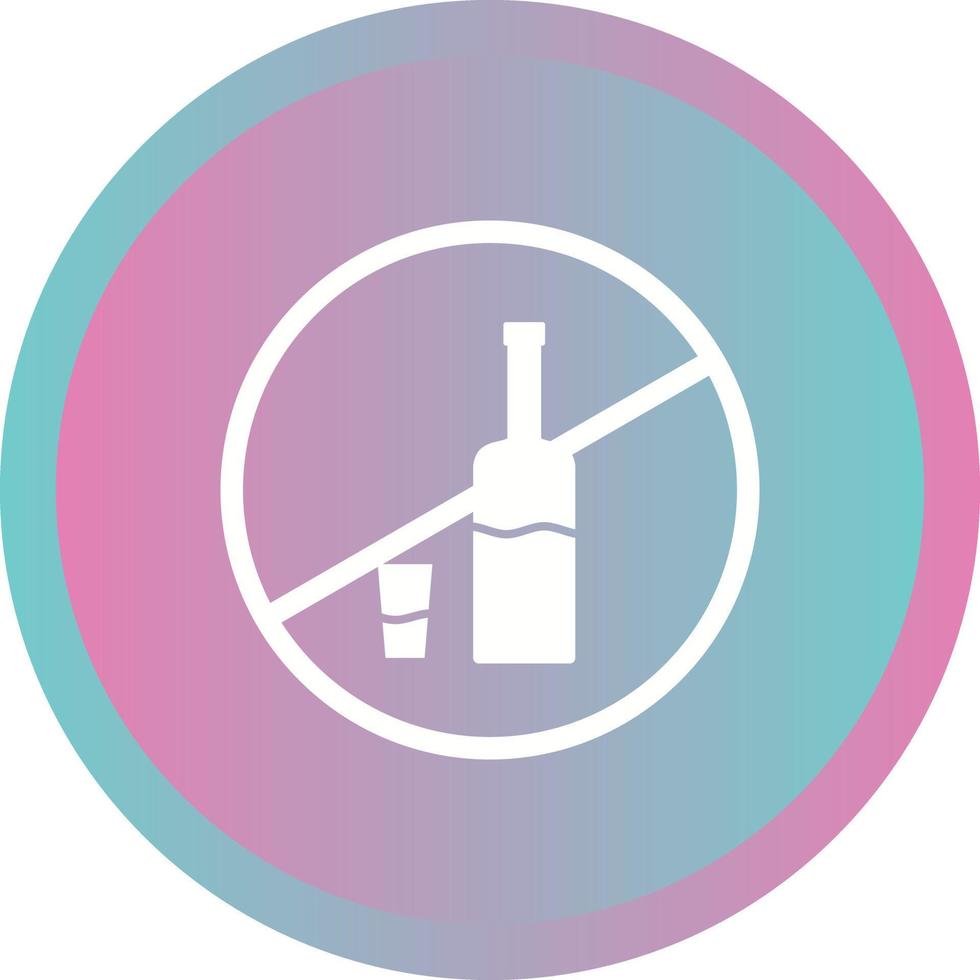 Beautiful No Drink Glyph Vector Icon