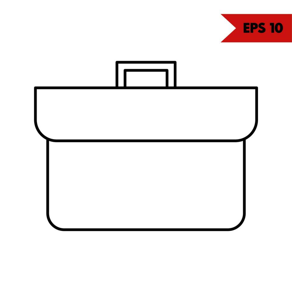 Illustration of hand bag line icon vector