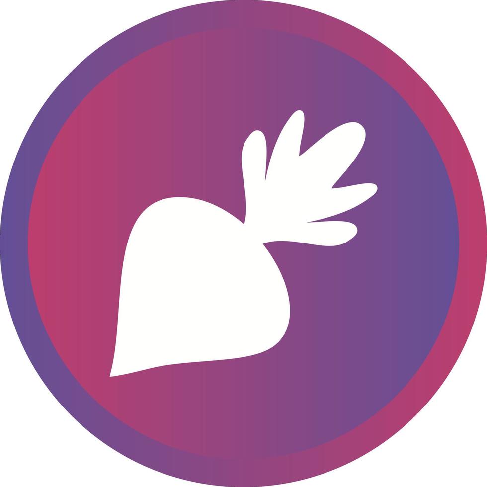 Beautiful Beet Glyph Vector Icon