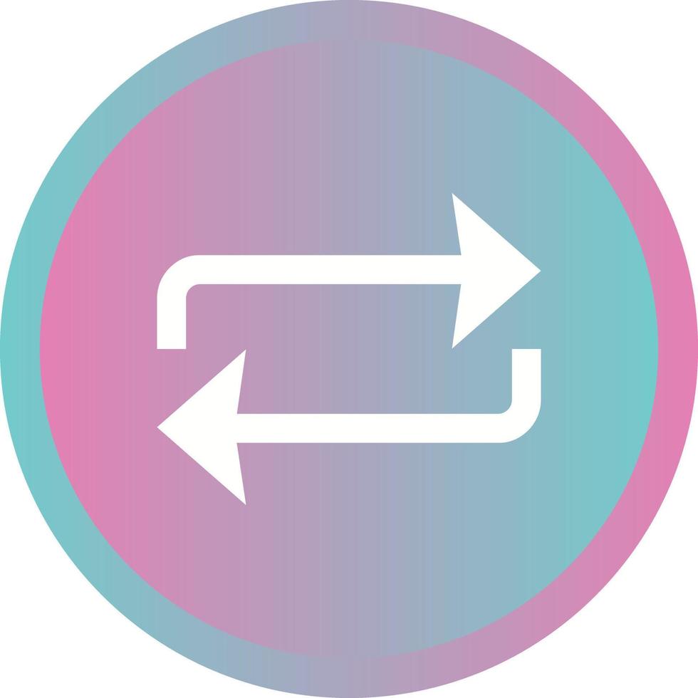 Beautiful Repeat Glyph Vector Icon