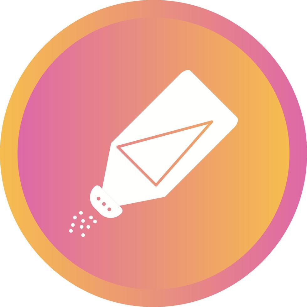 Beautiful Salt Bottle Glyph Vector Icon