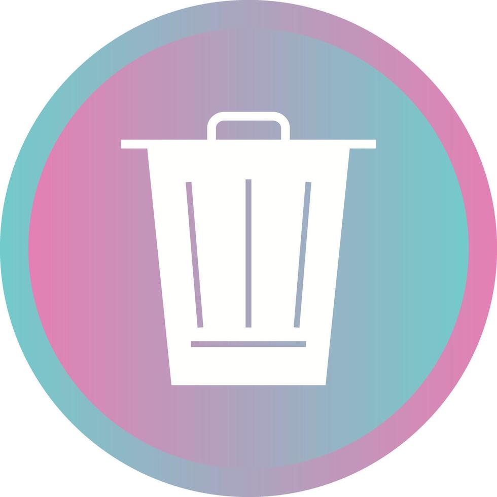 Beautiful Dustbin Glyph Vector Icon