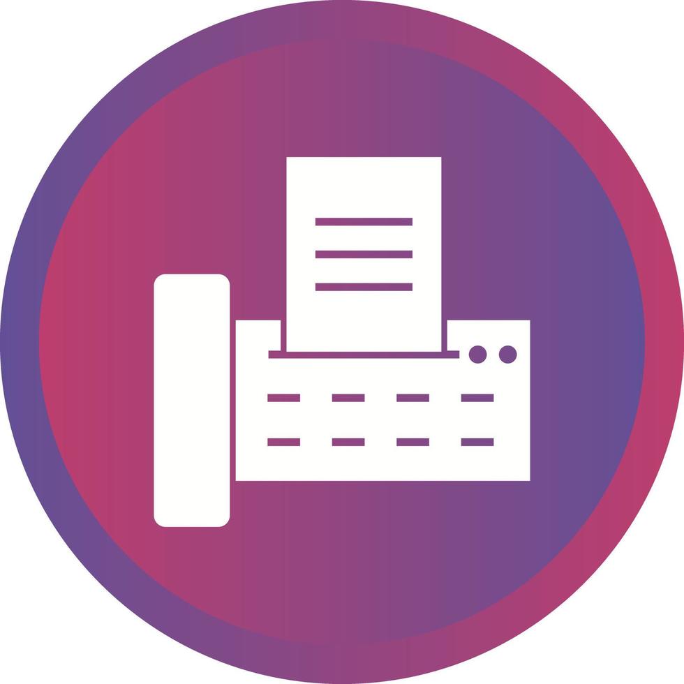 Beautiful Fax Glyph Vector Icon