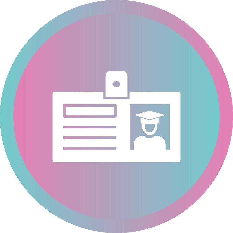 Beautiful ID Card Glyph Vector Icon