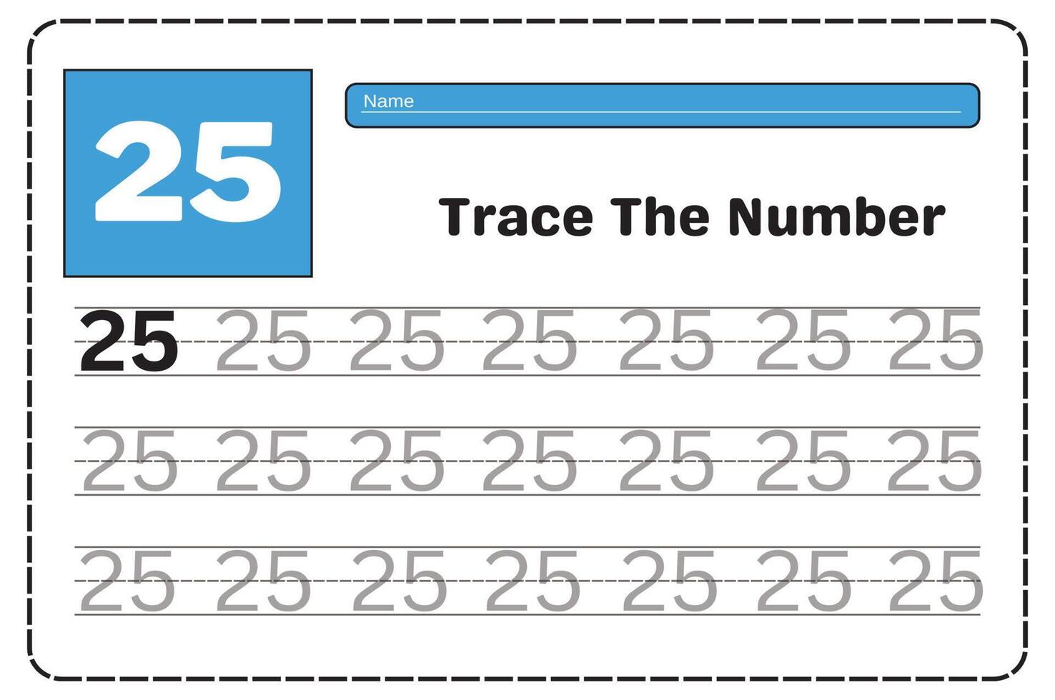 Printable Number 25 Worksheets Free