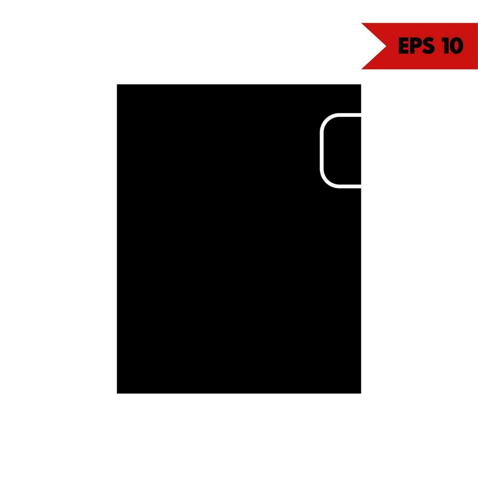 Illustration of book glyph icon vector