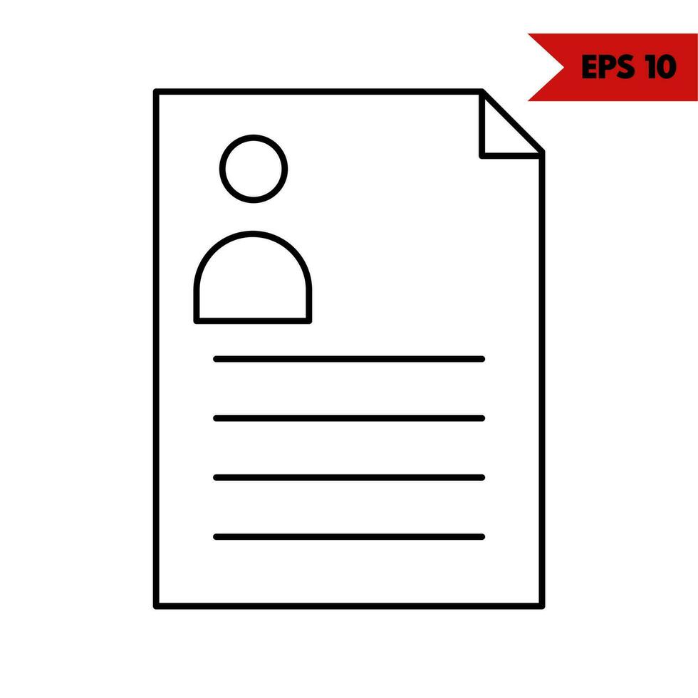 Illustration of data record line icon vector