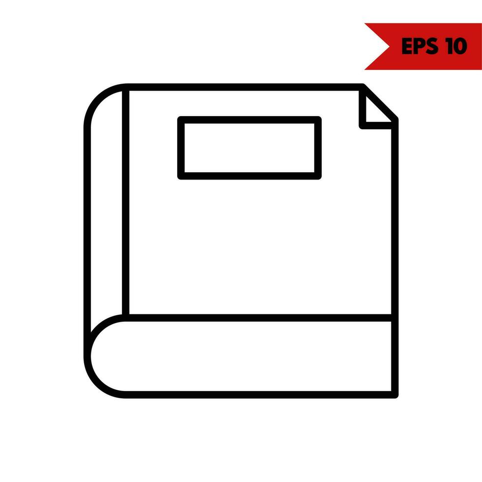 Illustration of book line icon vector