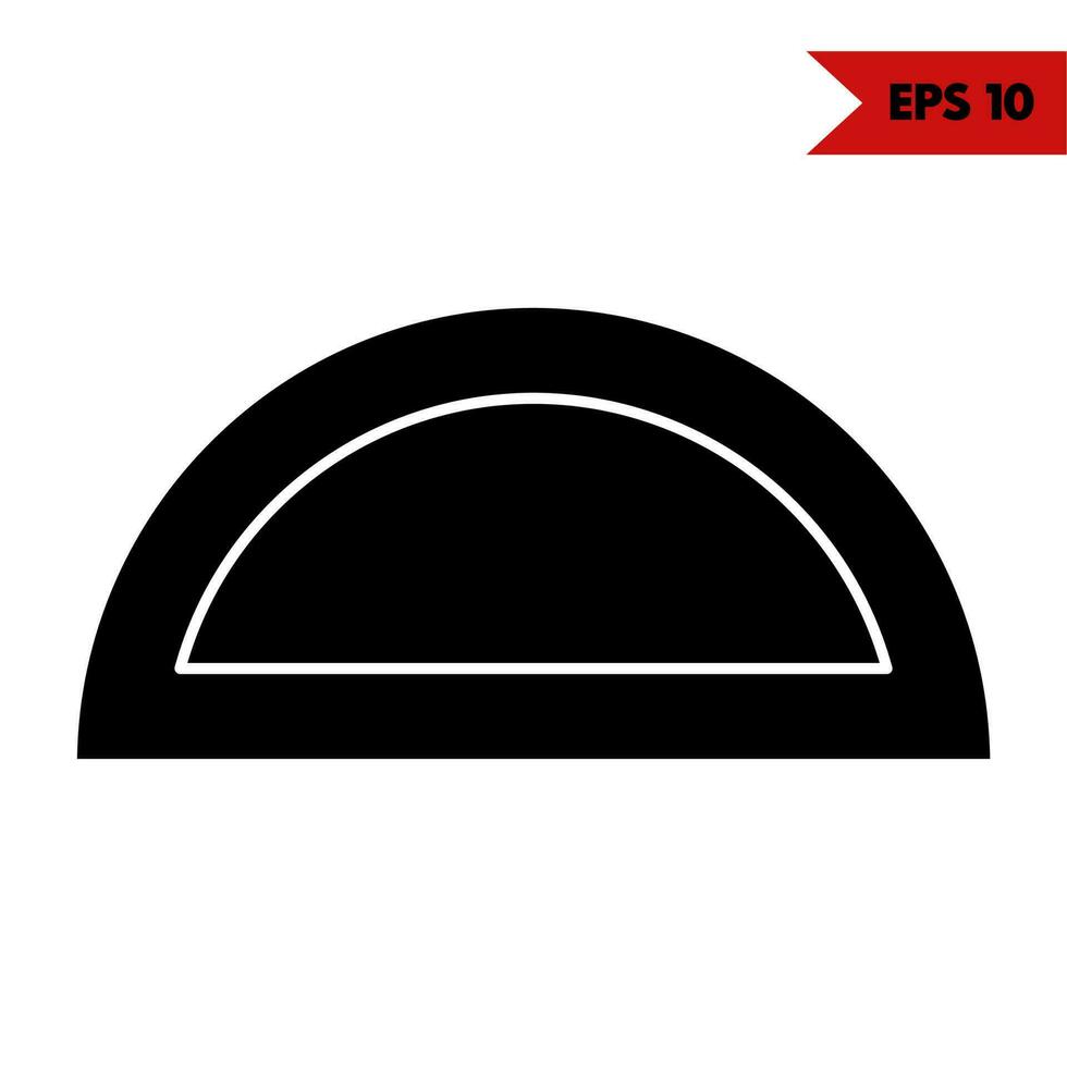 Illustration of ruler glyph icon vector