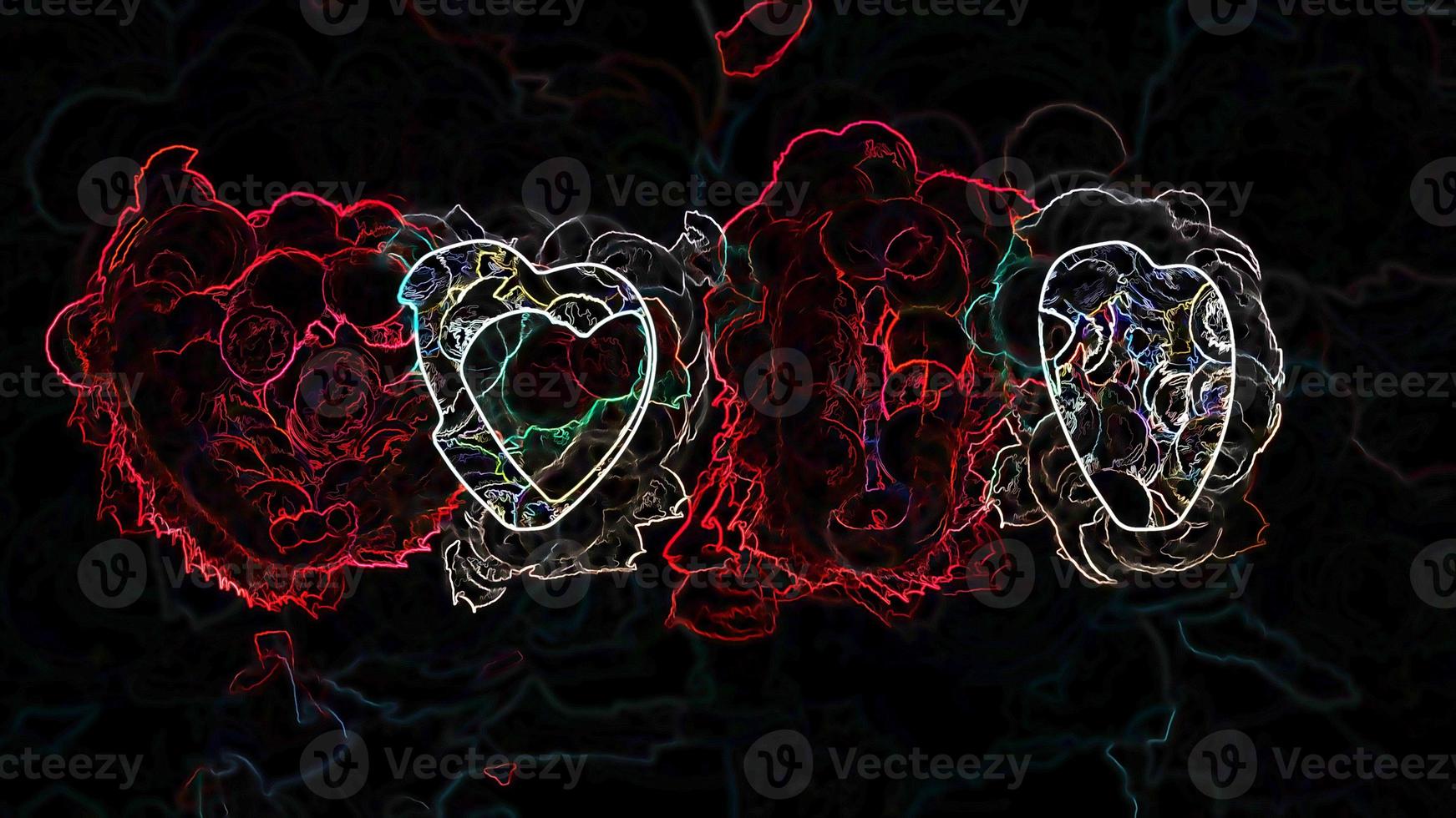 3D Rendering Romantic Heart Background photo
