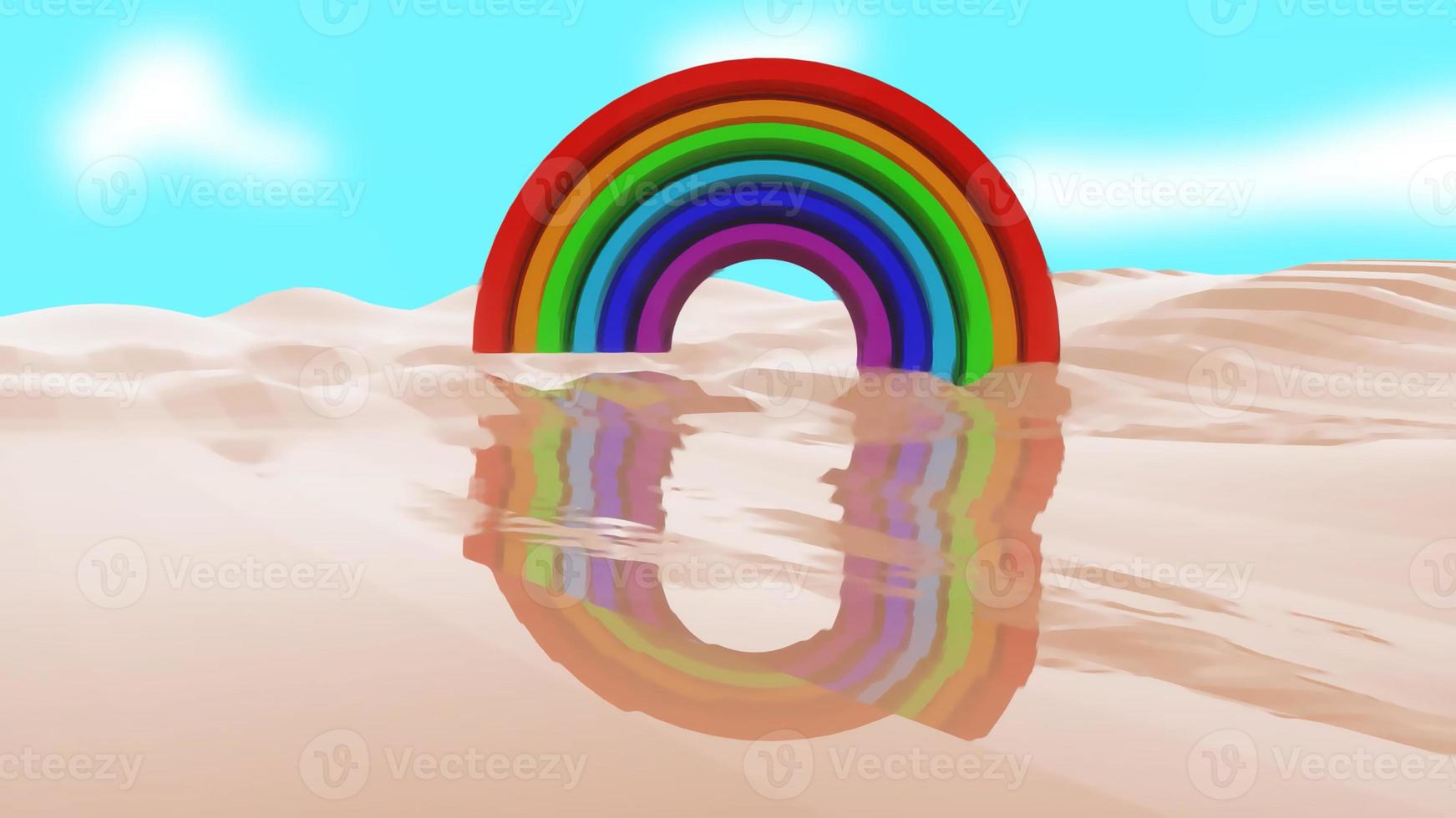 Rainbow Joy Background Video 3D Rendering photo