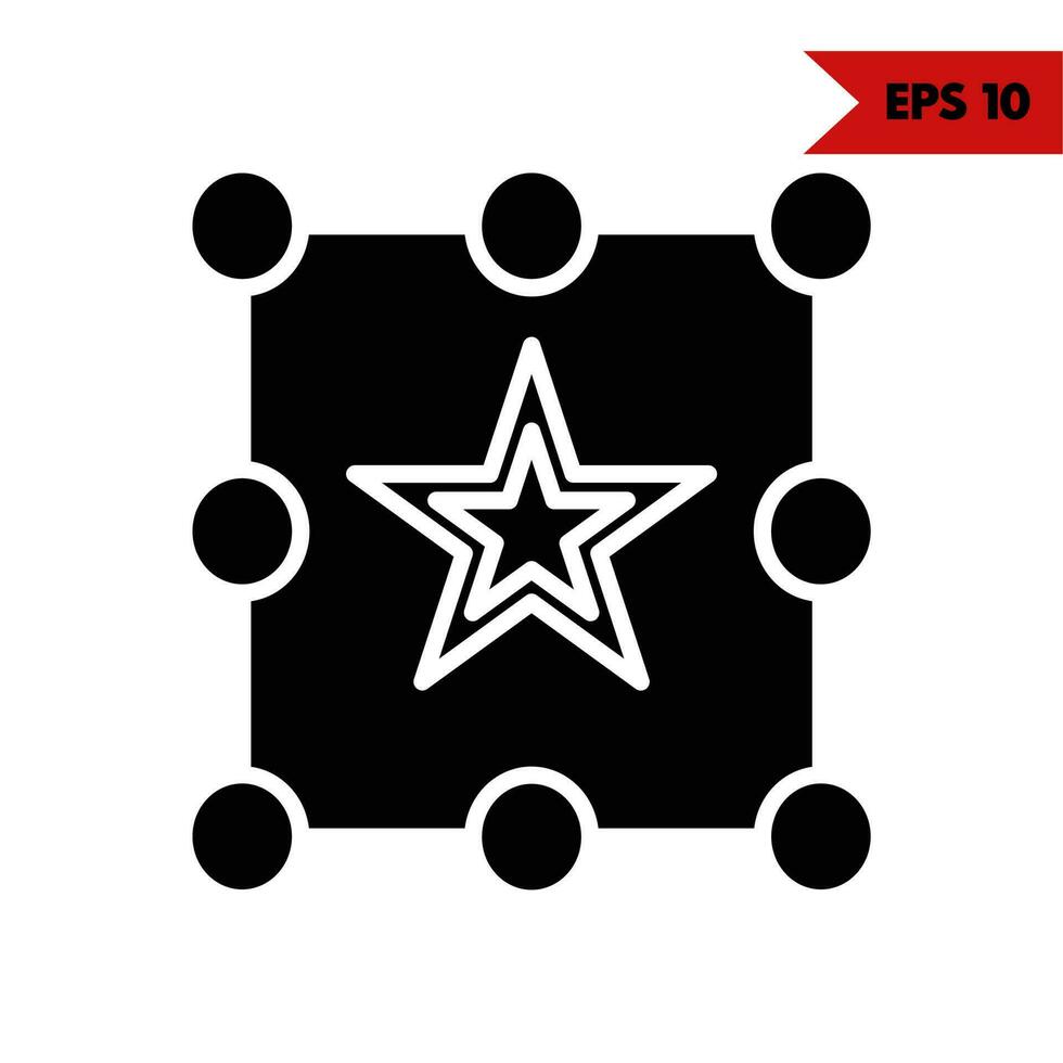 Illustration of star  glyph icon vector