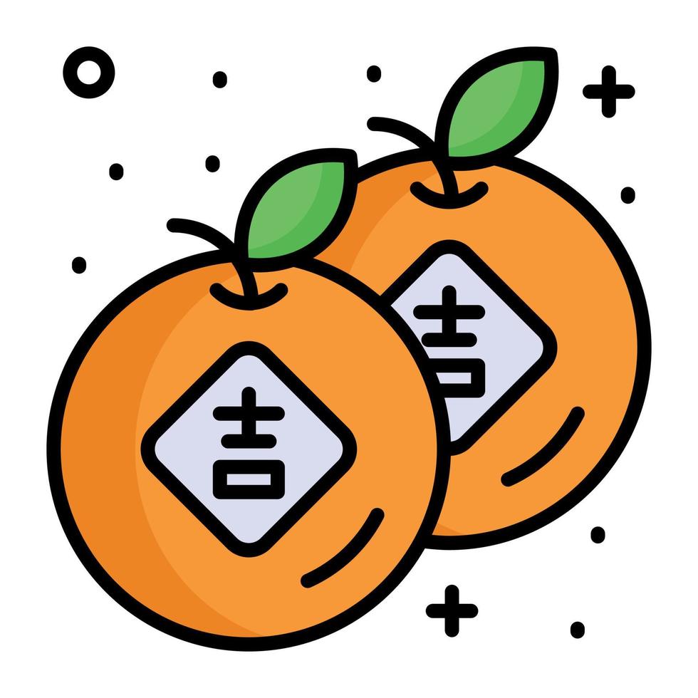 Citrus fruit vector design, modern and trendy style