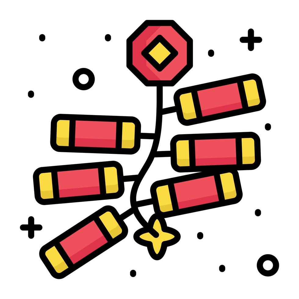 Firecracker vector icon in modern and trendy style