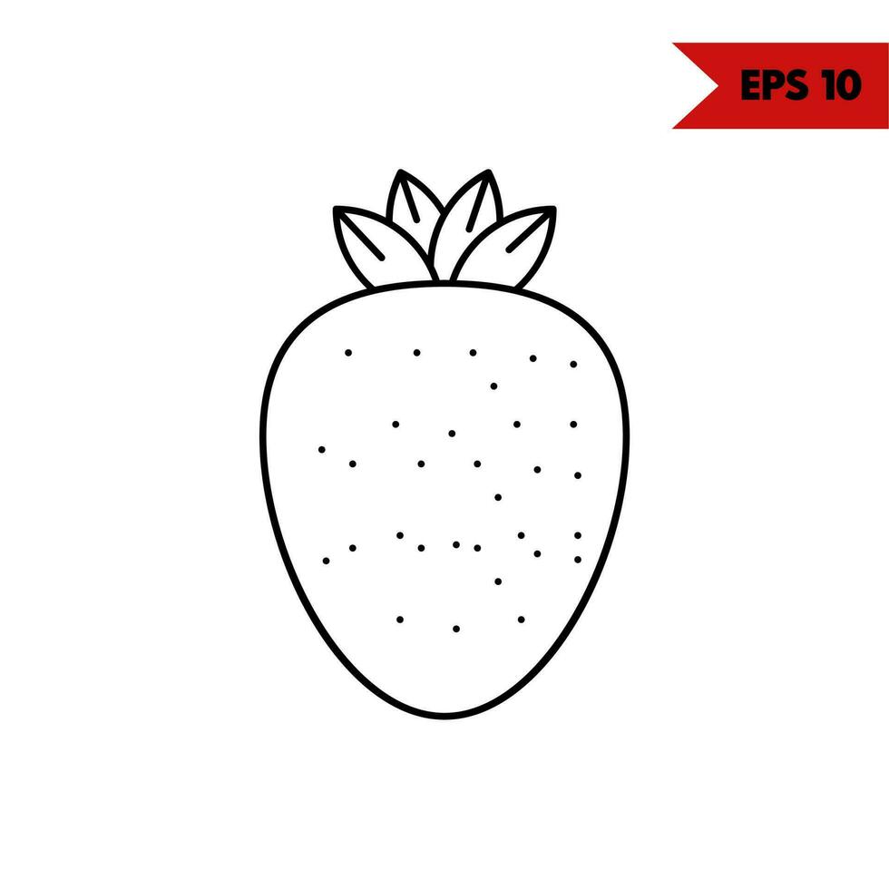 Illustration of strawberry line icon 16936139 Vector Art at Vecteezy