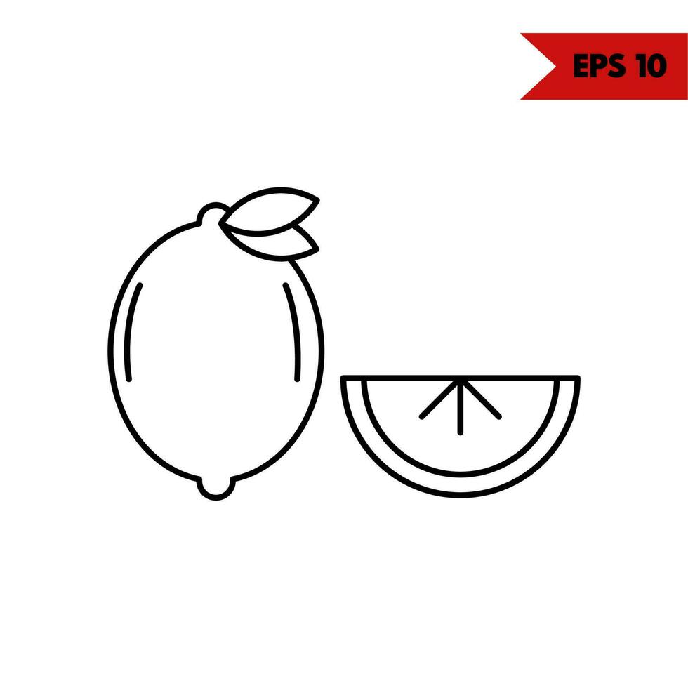 Illustration of lemons line icon vector