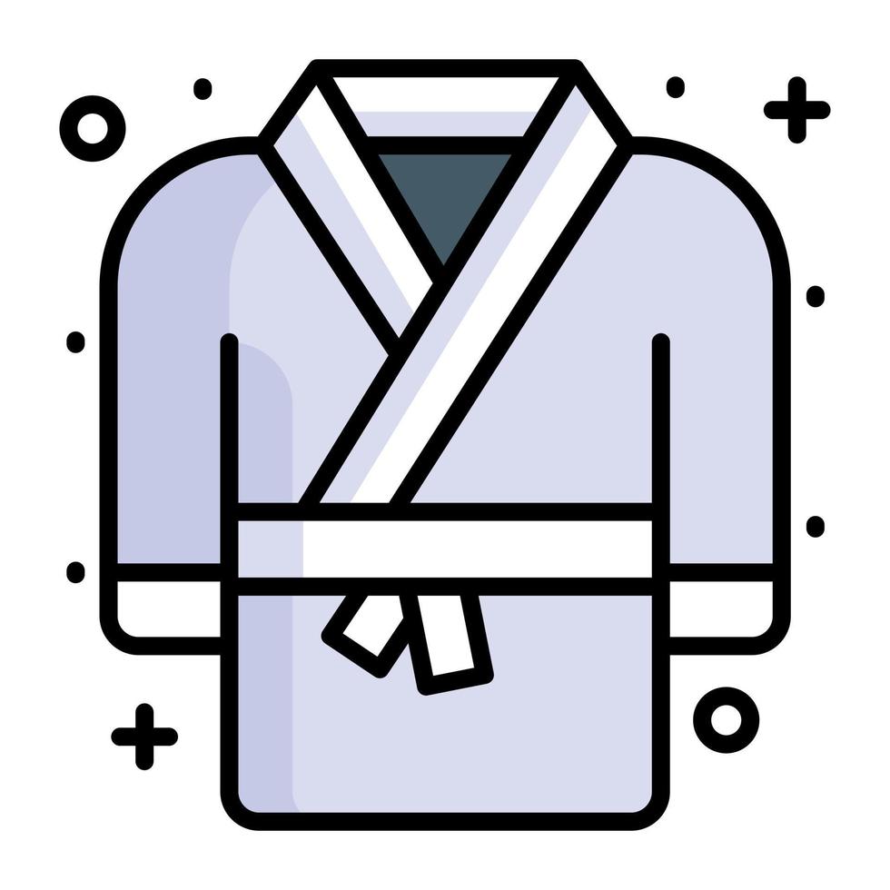 hermoso diseño vectorial de kimono, uniforme de karate vector