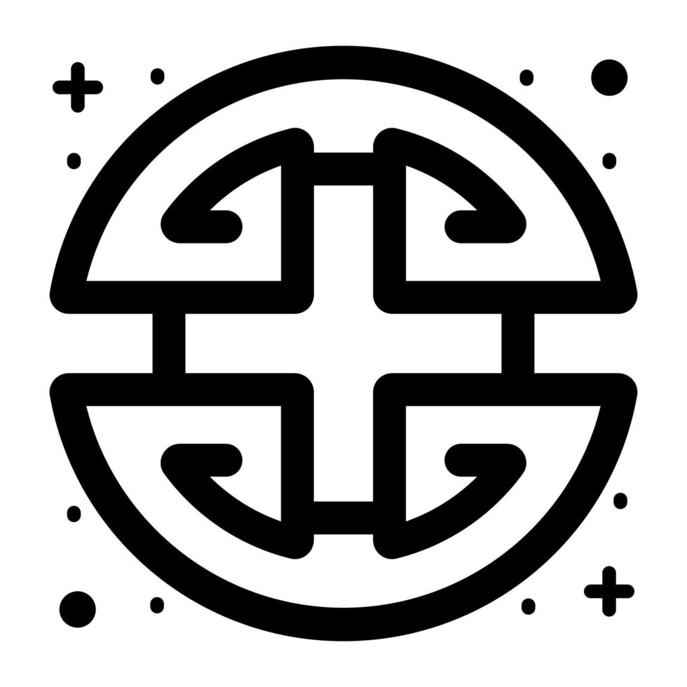 diseño de vectores de símbolos chinos, estilo moderno