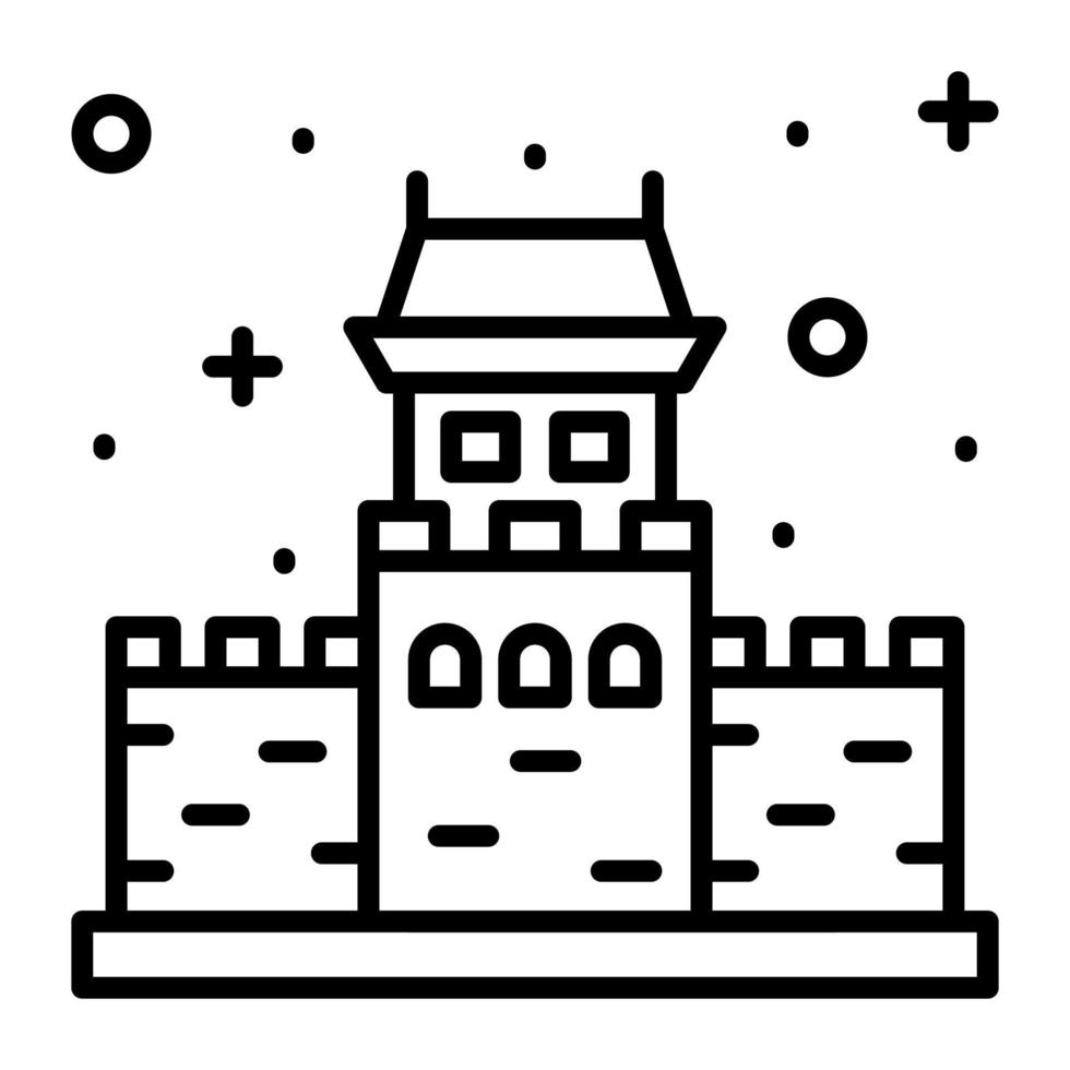 la gran muralla china diseño vectorial en estilo moderno vector