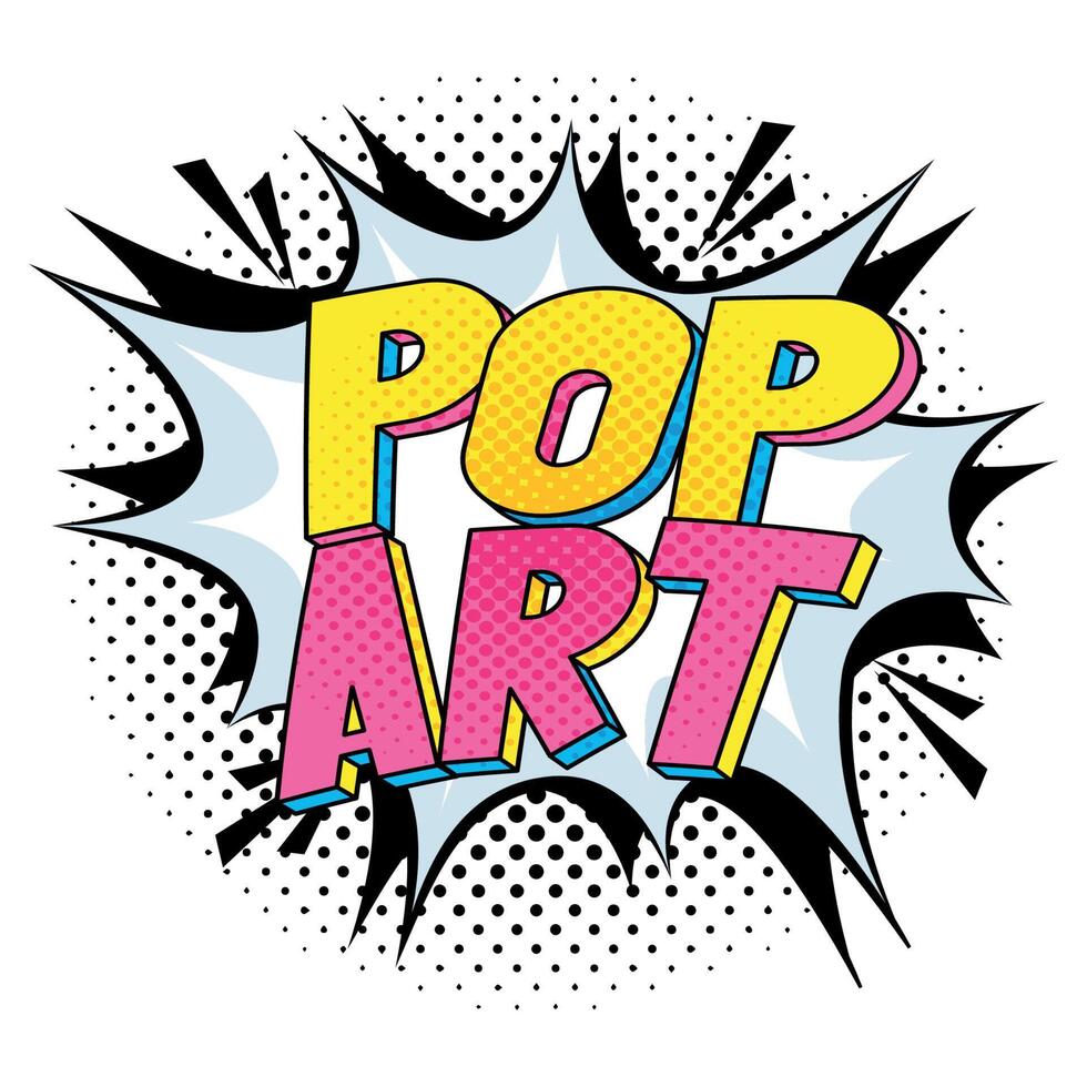 pop art lettering poster 16936676 Vector Art at Vecteezy