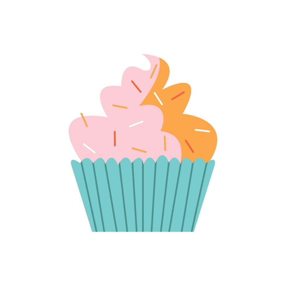 sweet cupcake pastry vector