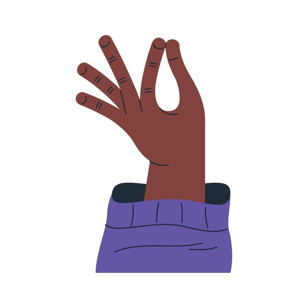 afro hand human up vector