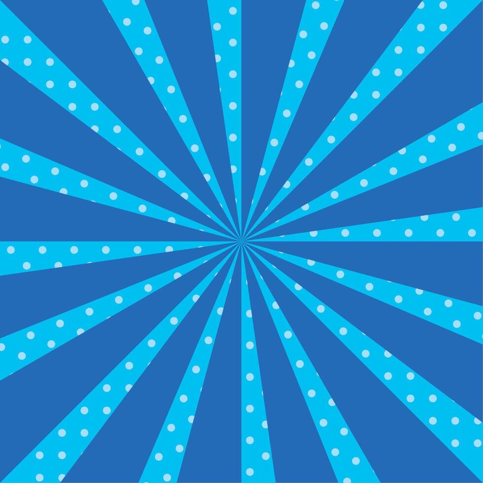 blue sunburst pop art vector