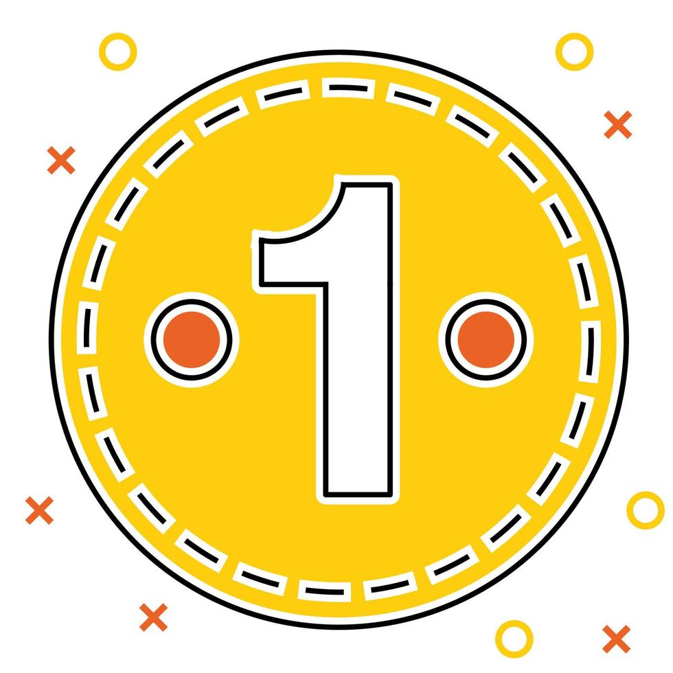 coin icon, suitable for a wide range of digital creative projects. vector