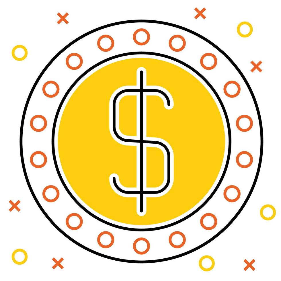 Dollar icon, suitable for a wide range of digital creative projects. vector