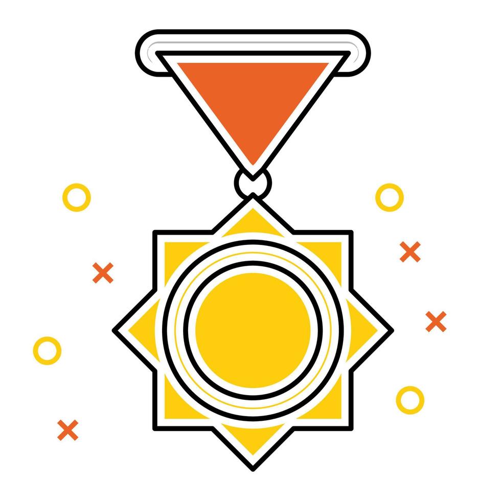 icono de medalla, adecuado para una amplia gama de proyectos creativos digitales. vector