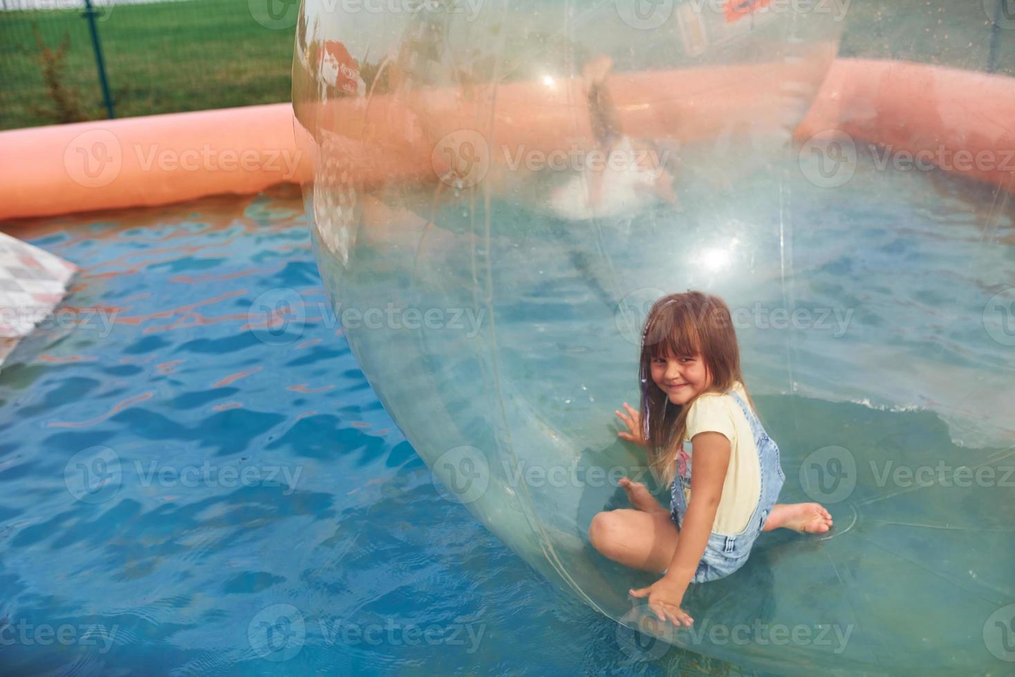 Little girl having fun photo