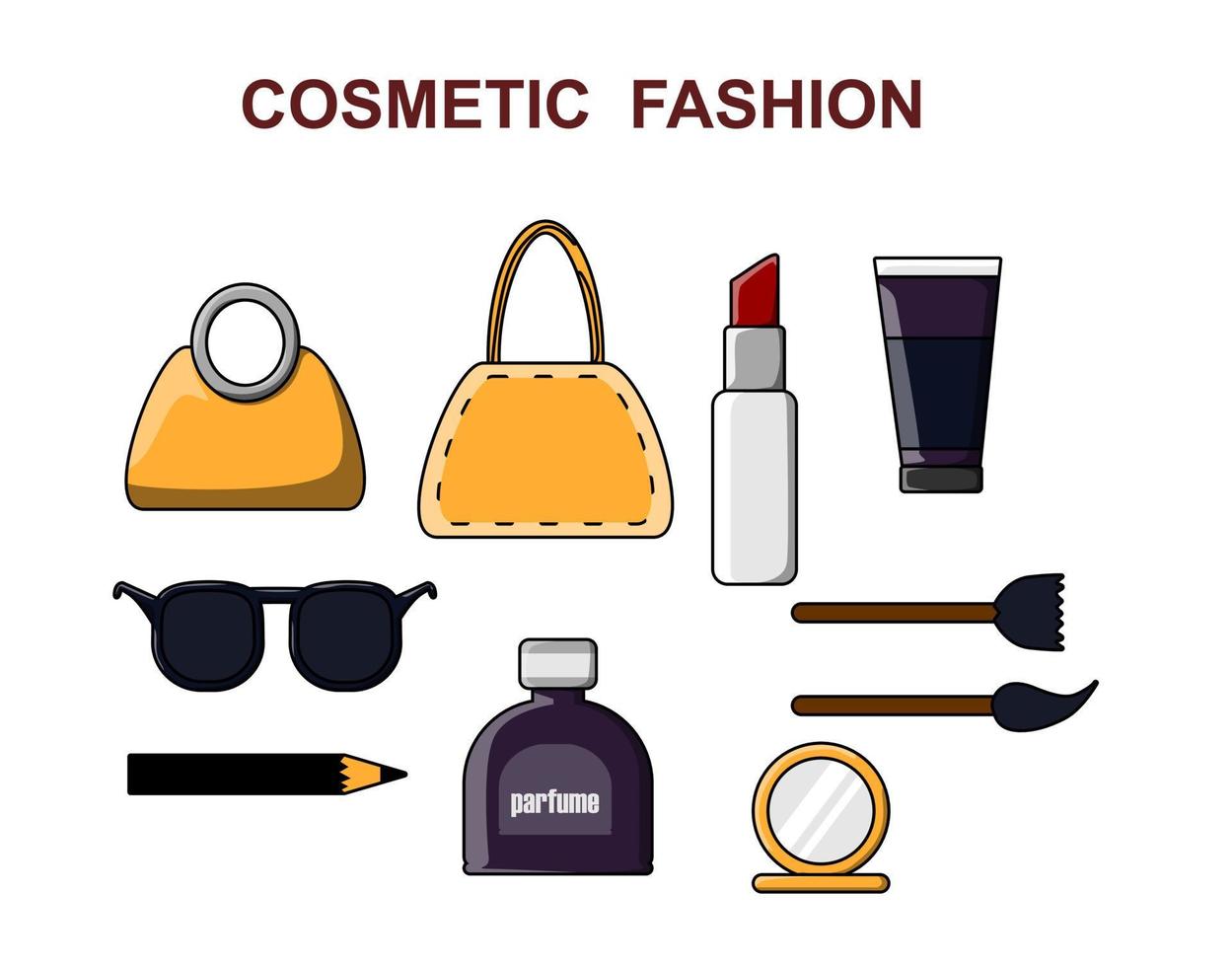 cosmetic pack symbols vector