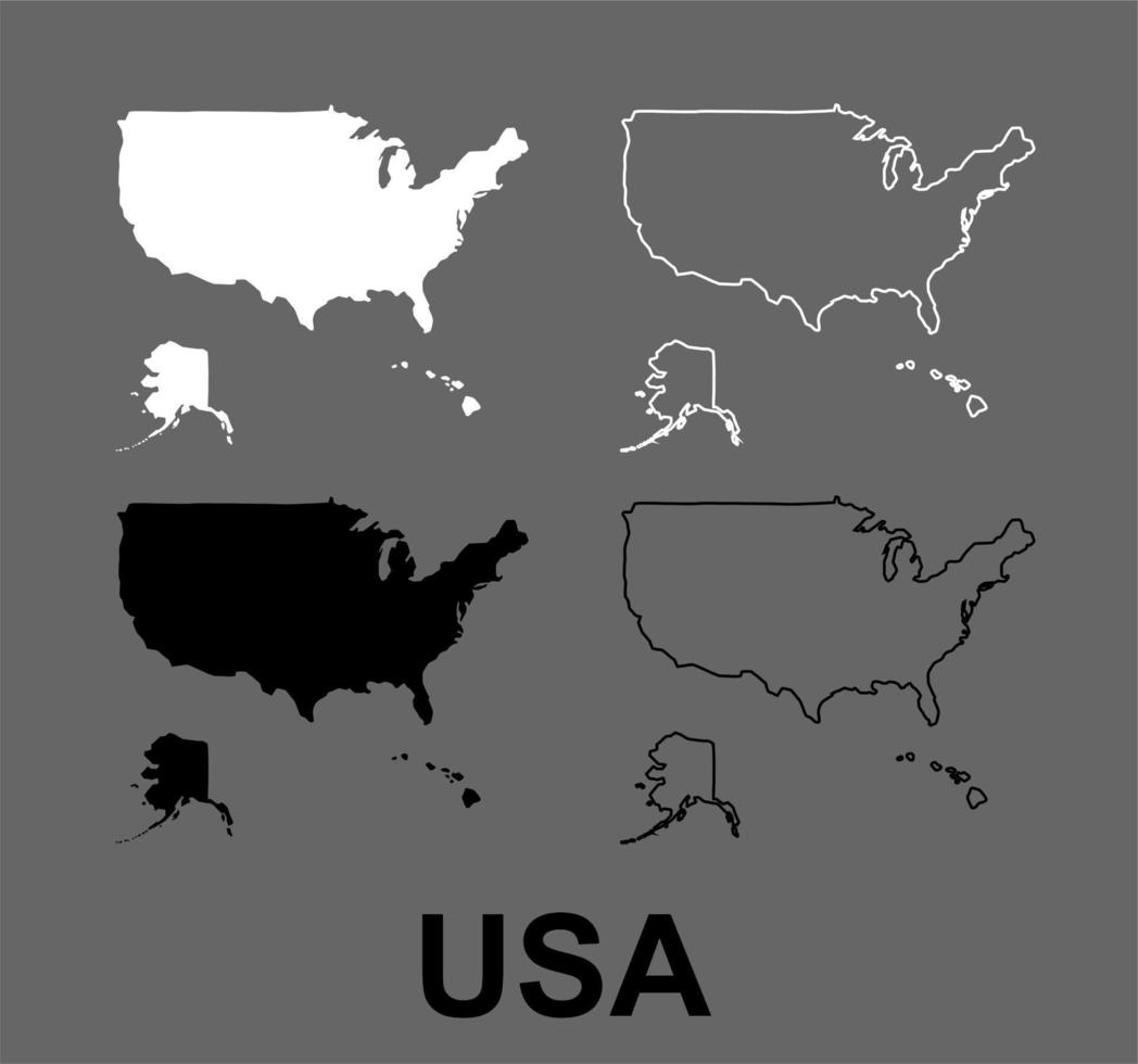 vector de mapa de estados unidos de america