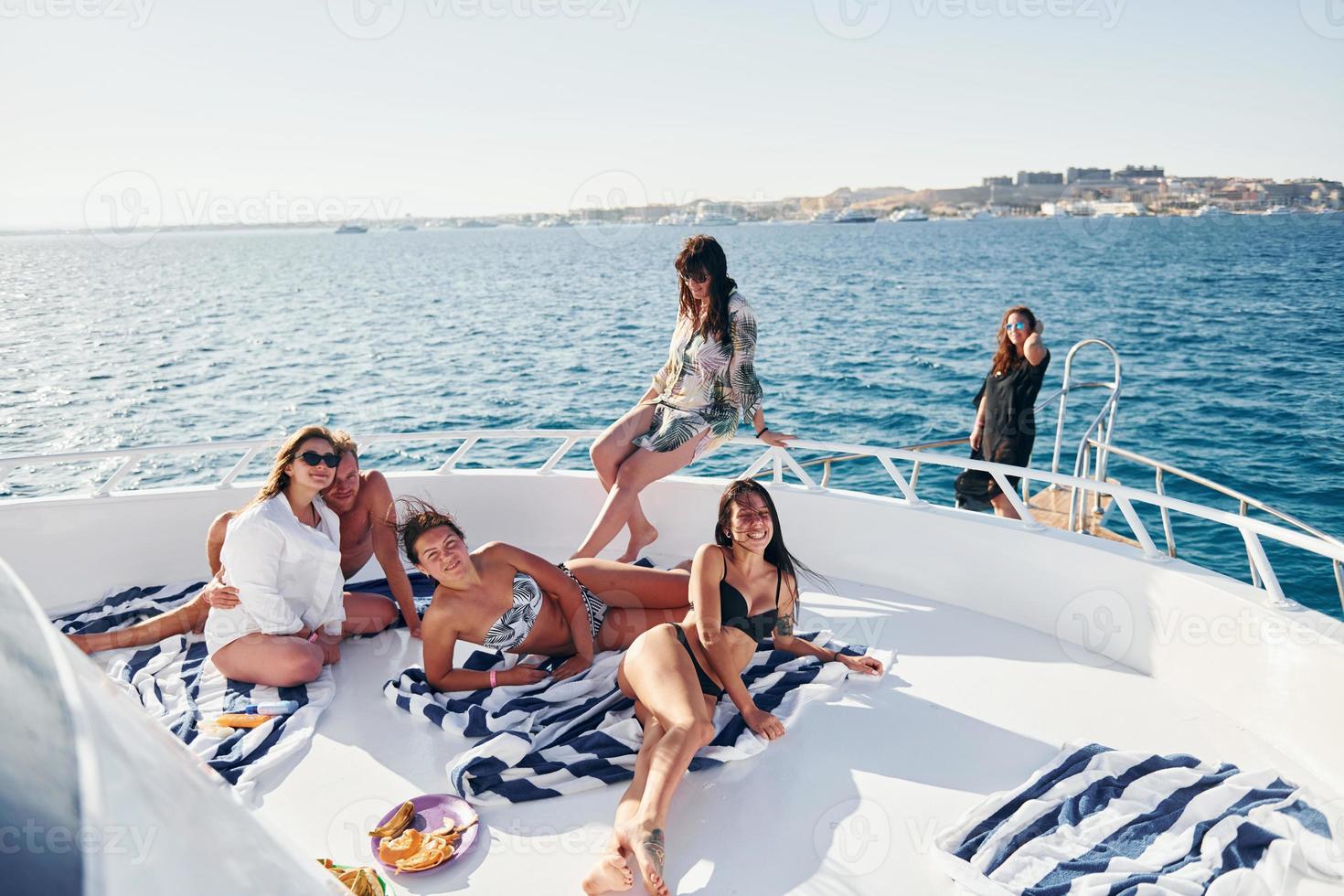 Women on a boat trip photo