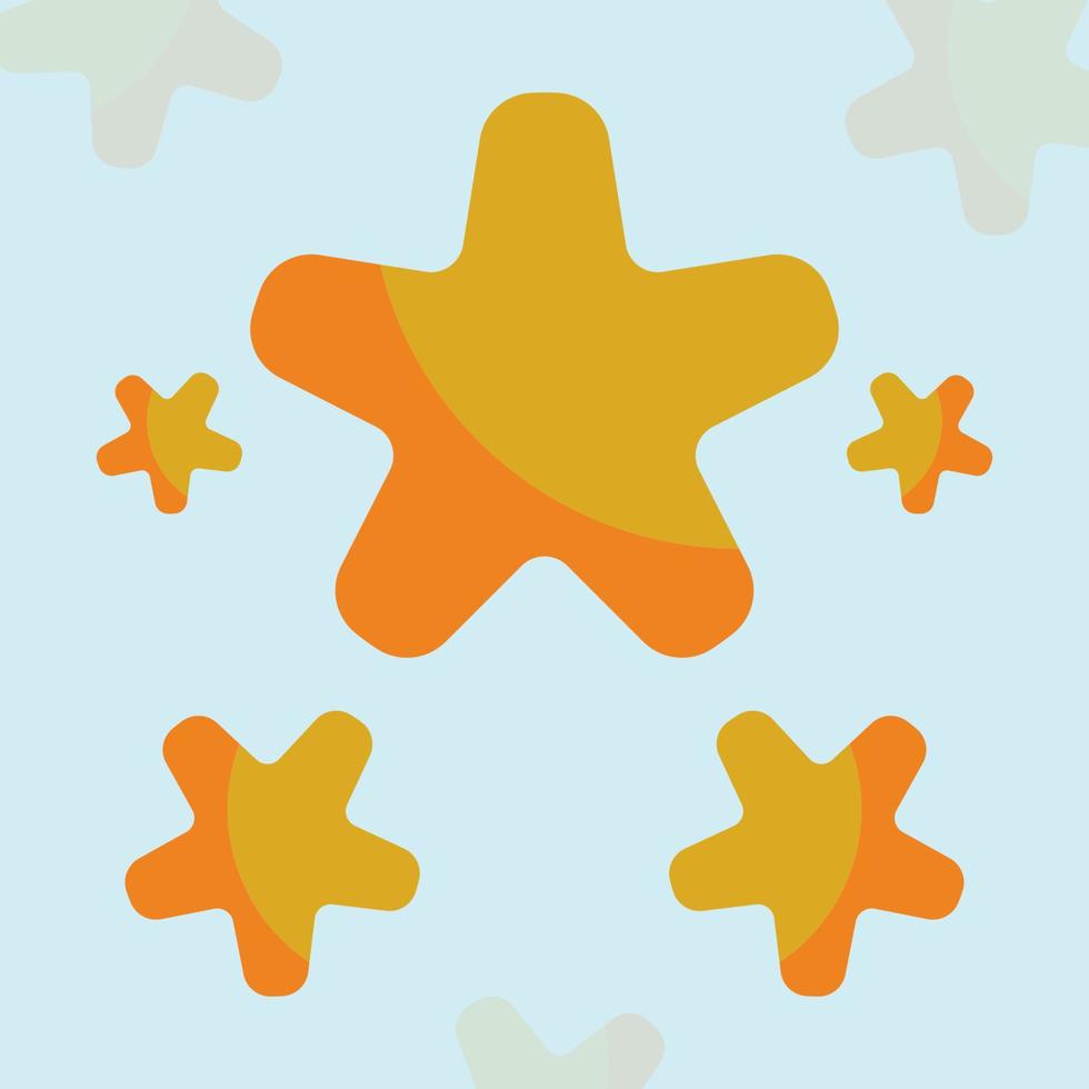 Cute Stars Cartoon On Blue Background vector