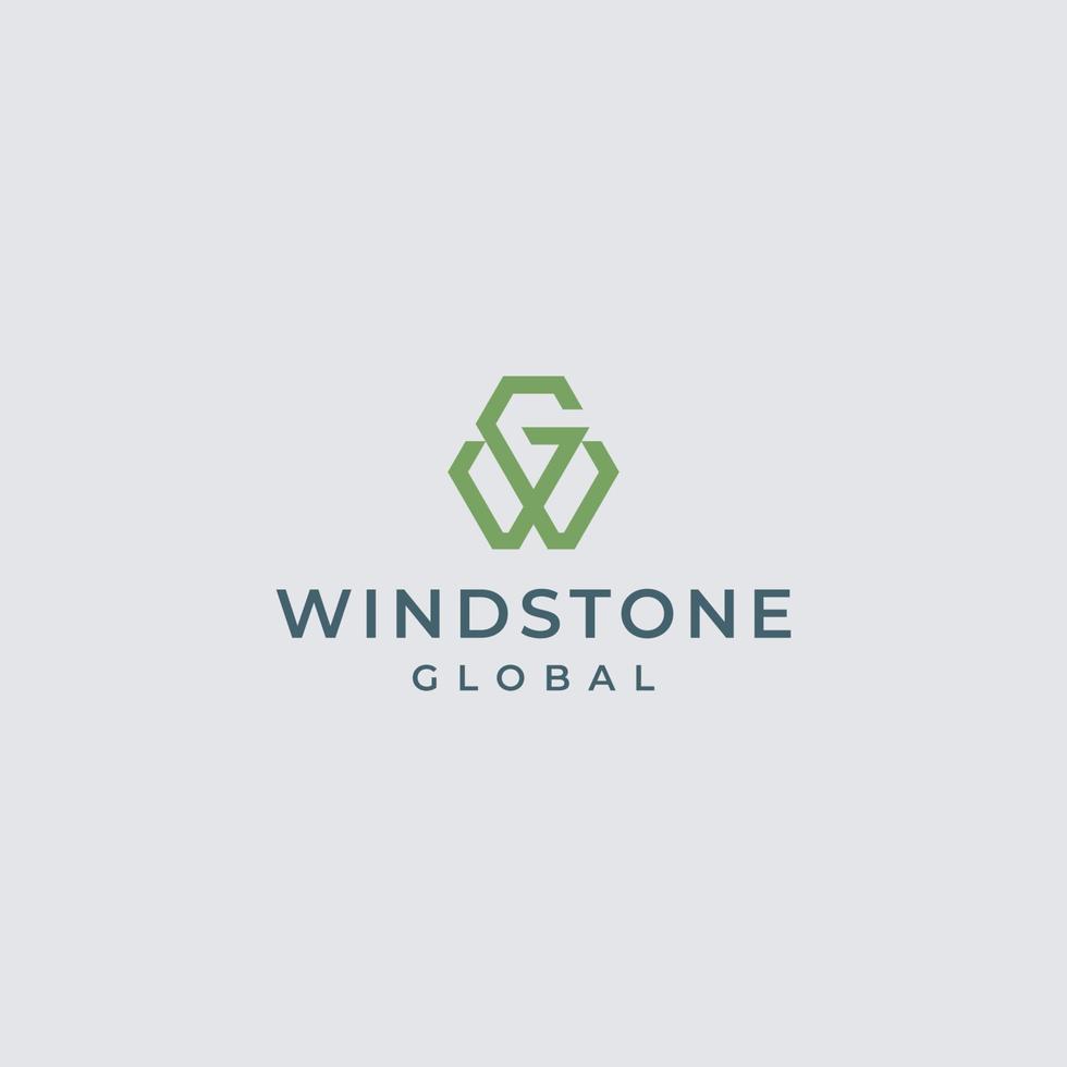 Initial based modern and minimal Logo. WG GW letter trendy fonts monogram icon symbol. vector