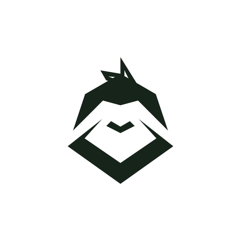 abstract line vector logo design