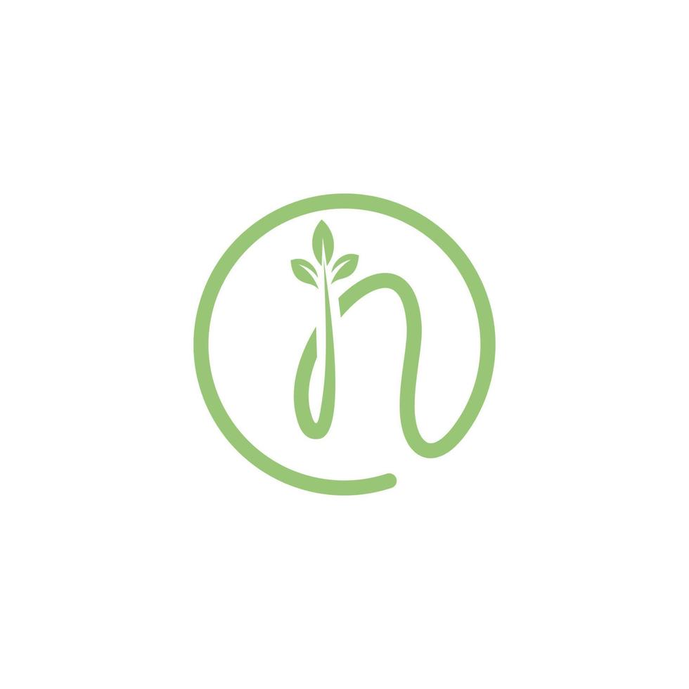 leaf shape graphic vector logo design