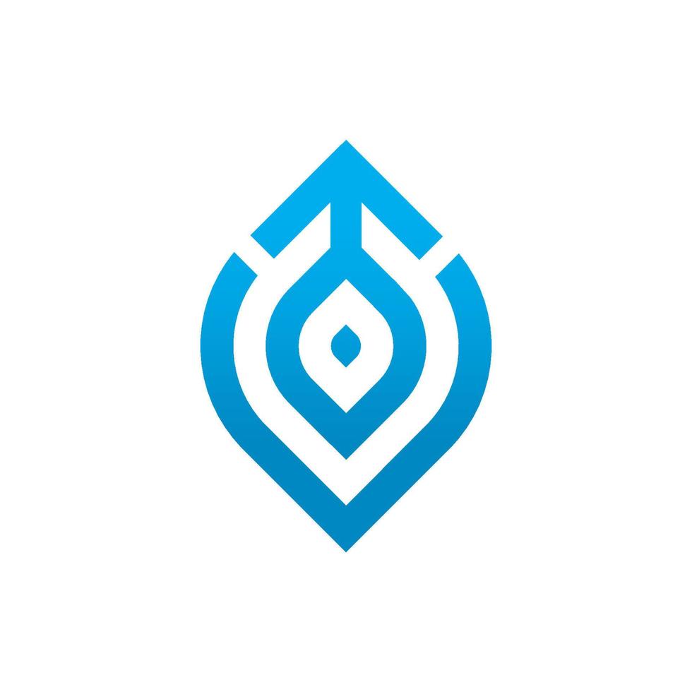 abstract line vector logo design