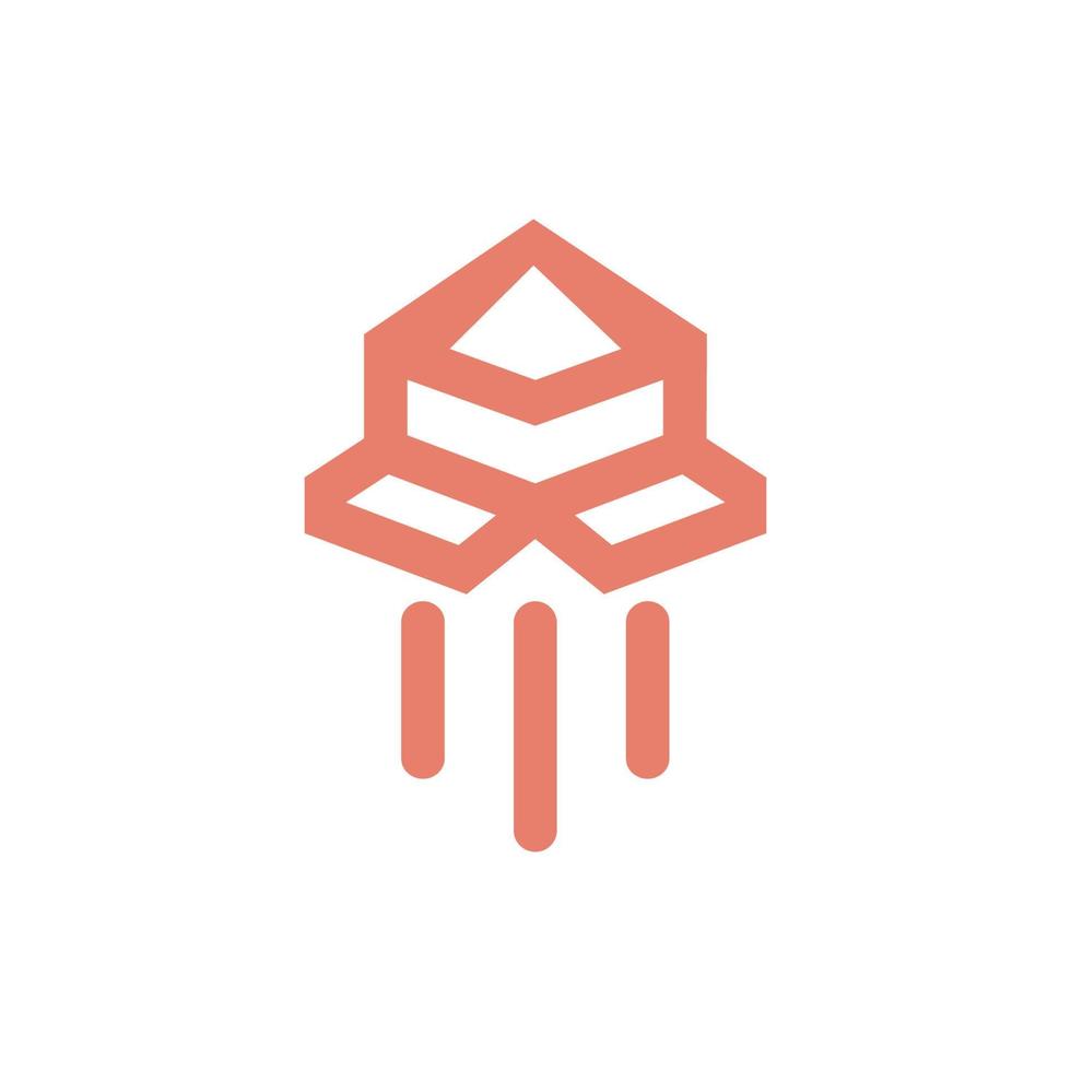 abstract line vector logo design