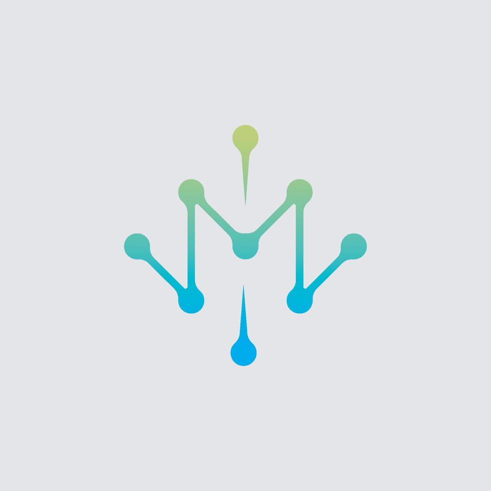 Blue Gradient Linear Rounded Style with Connected Liquid Dots vector