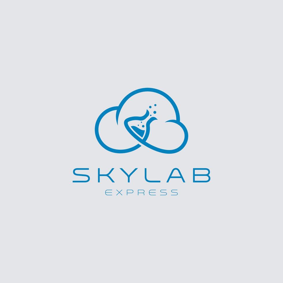 Cloud Lab Logo Template Design Vector