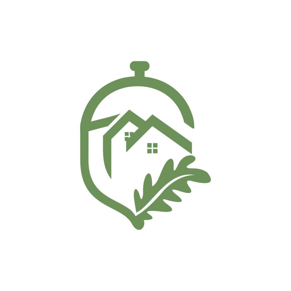 house shape abstract line vector logo design