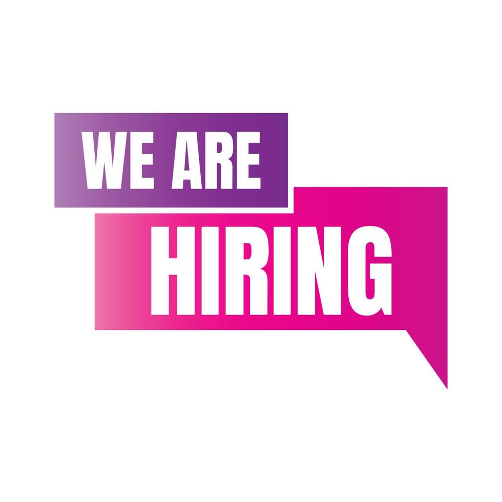 We are hiring job announcement, Job vacancy join our team design vector