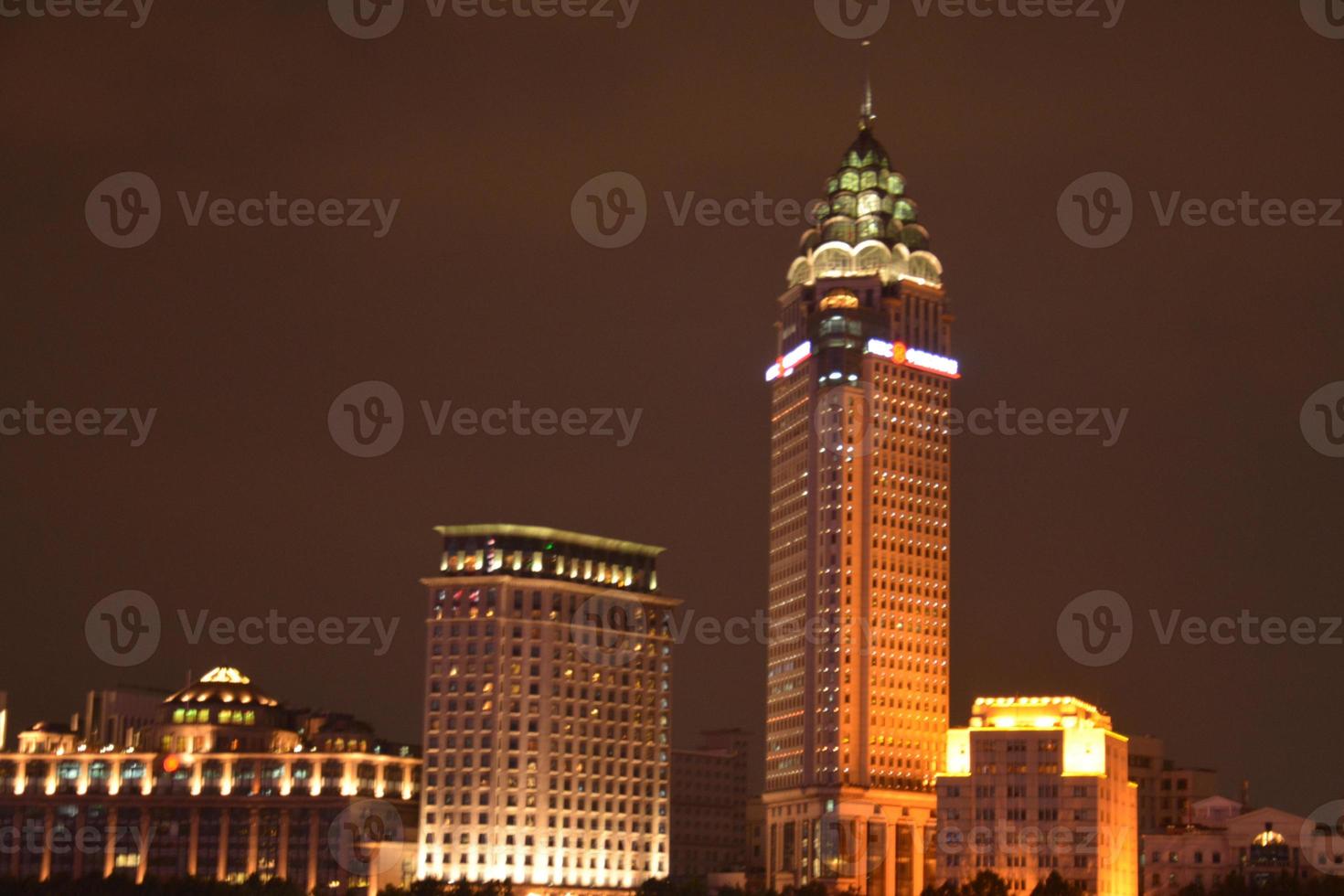 Night view of Shanghai, China photo