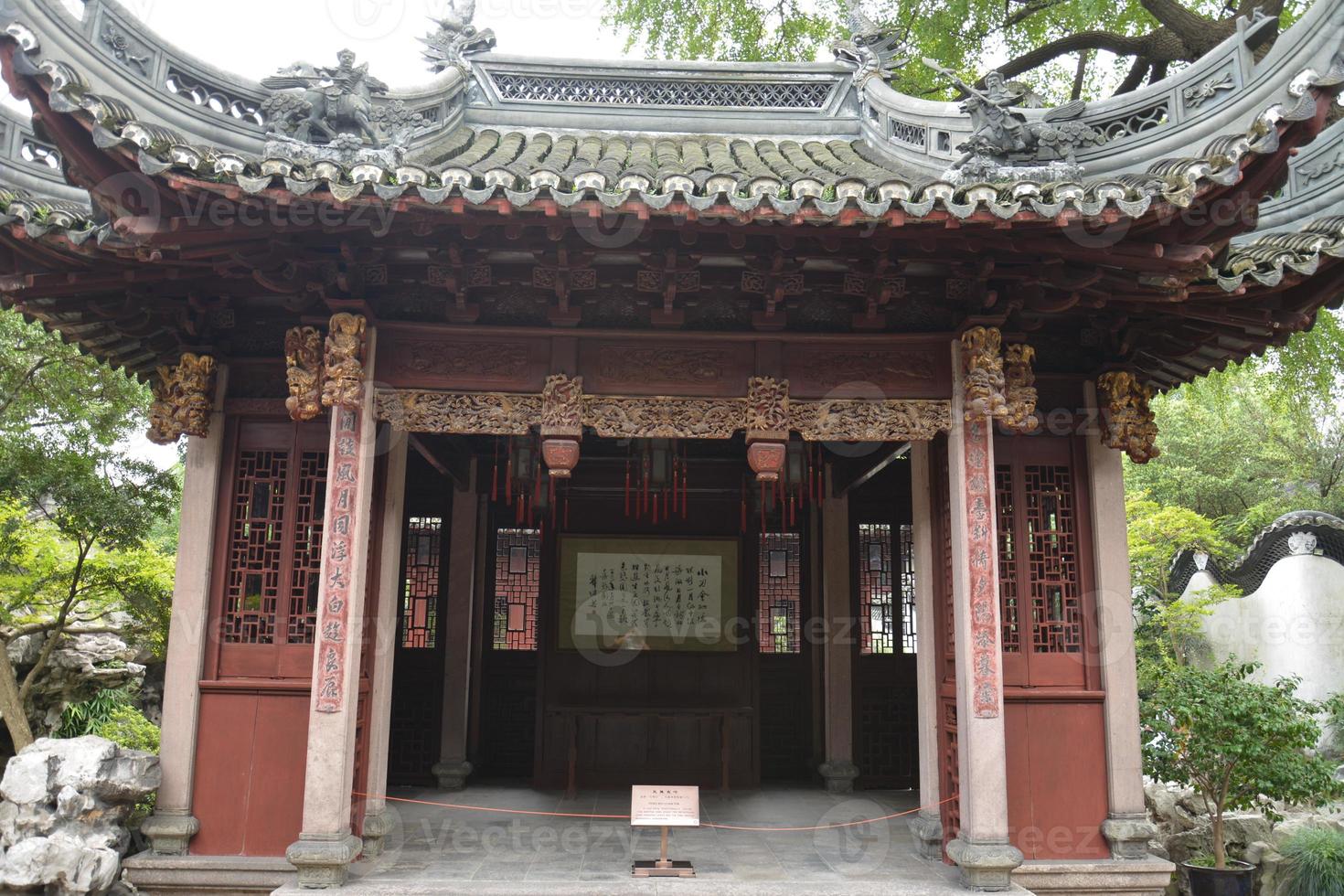 Traditional Chinese architecture in Yu Yuan Gardens, Shanghai, China photo