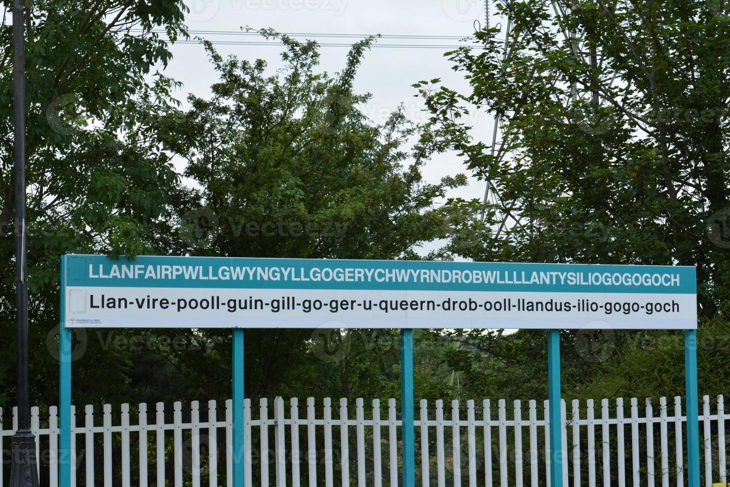 Railroad Station llanfairpwllgwyngyll Wales UK photo