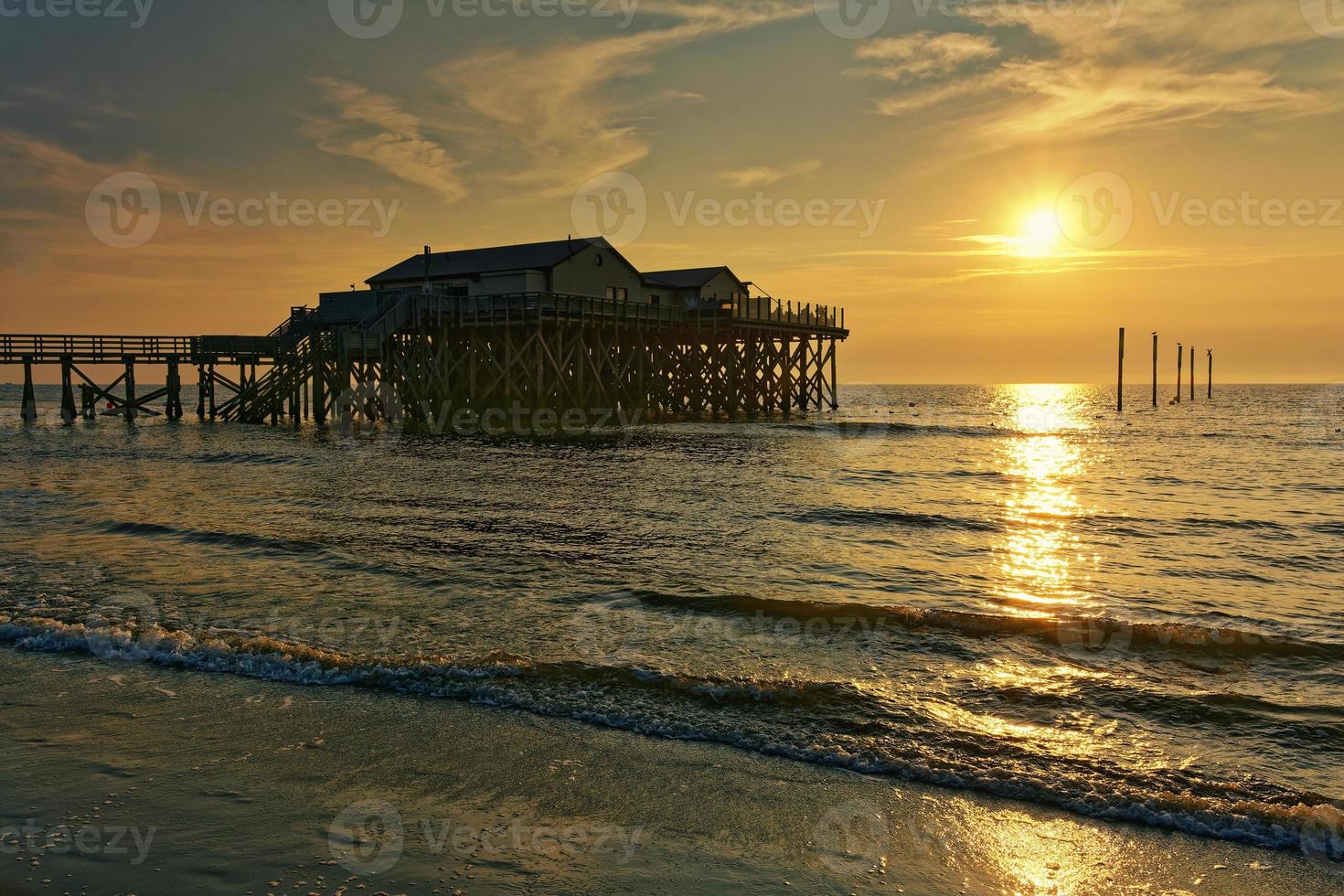 Beach of Sankt Peter-Ording,North Sea,North Frisia,Germany photo